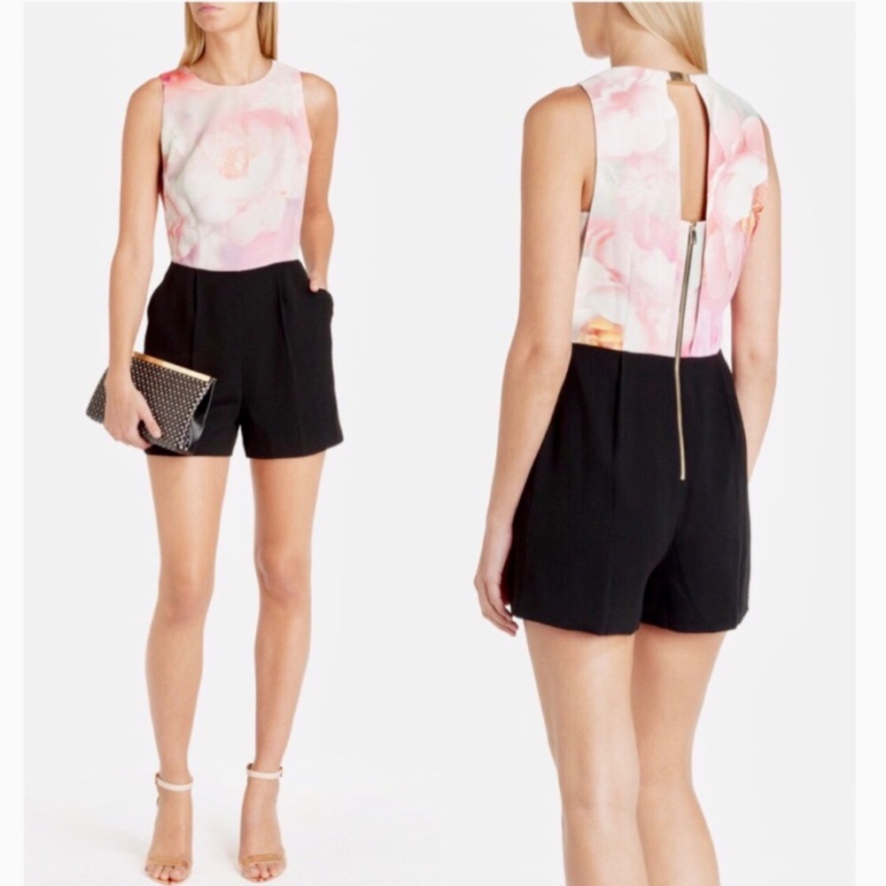Ted Baker Floral Rose Playsuit Romper 1